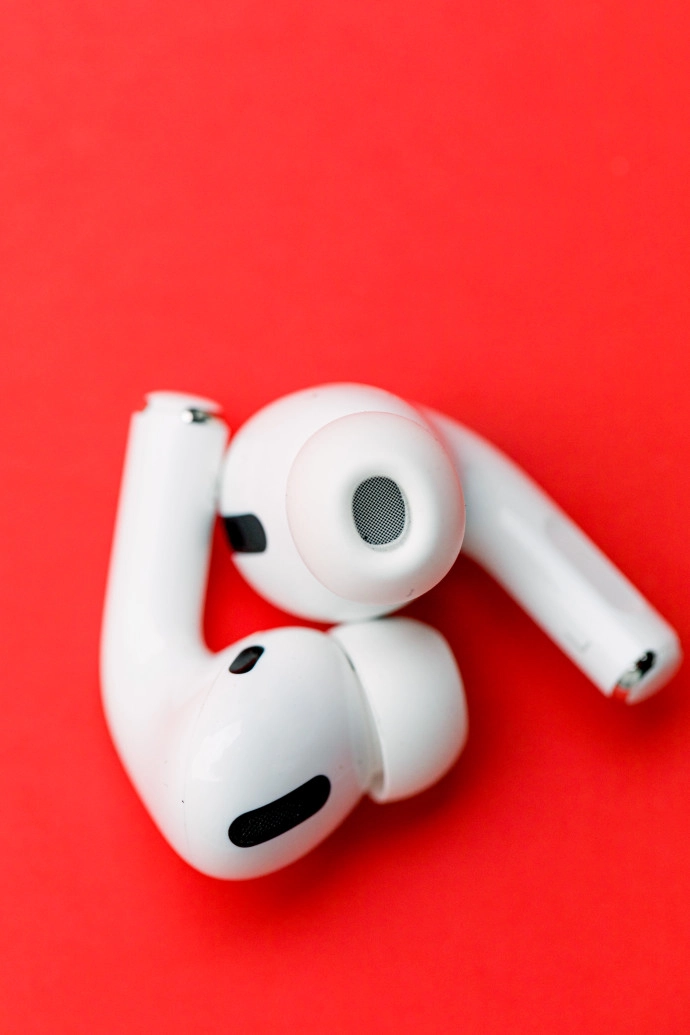 white apple airpods
