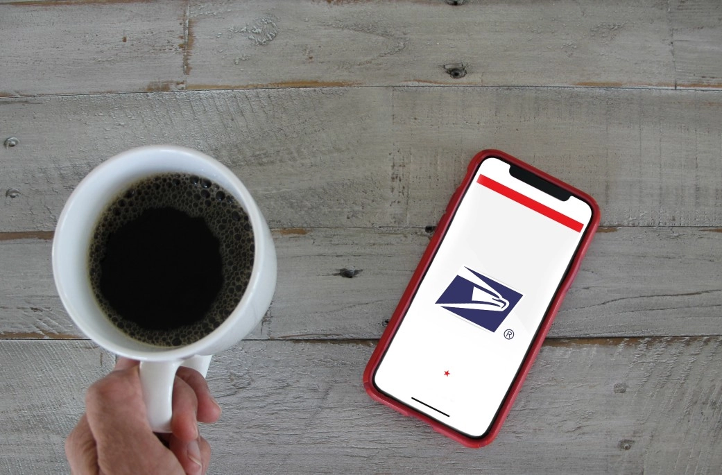 usps website on a phone