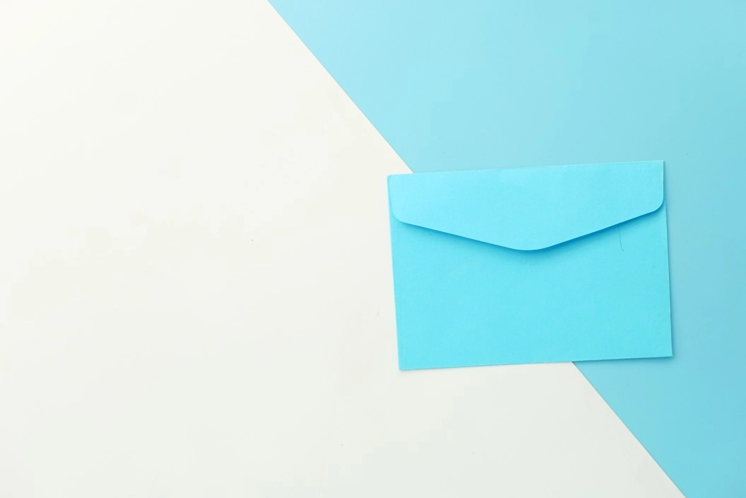a blue envelope