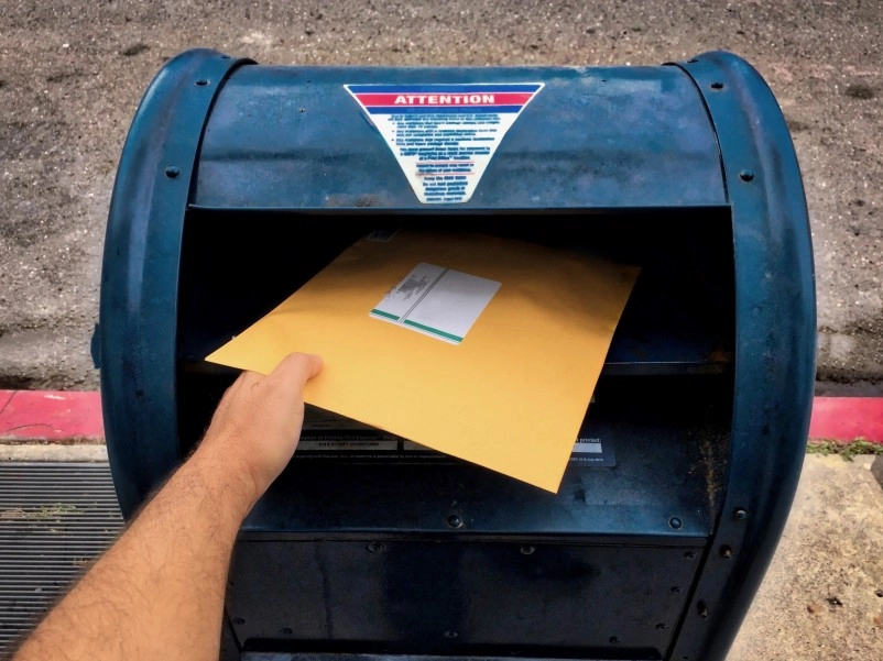 media mail being sent