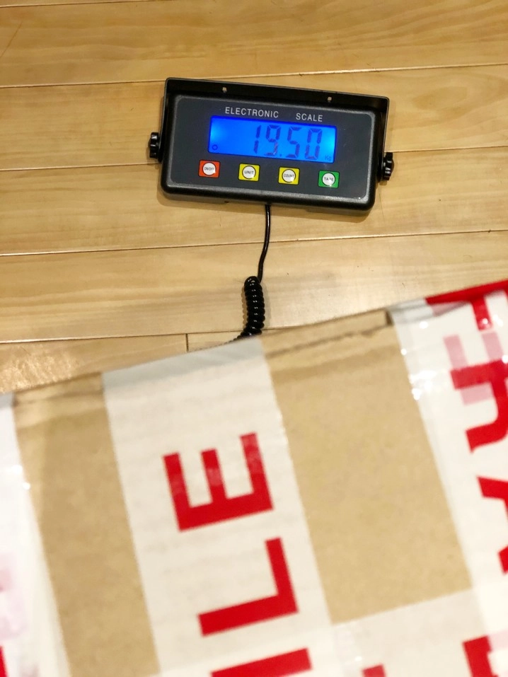 weighing a package