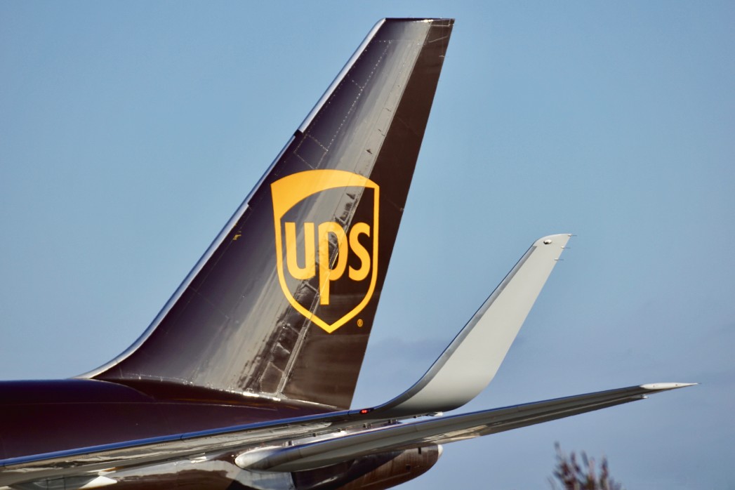 wing of a ups plane